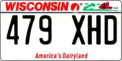 WI license plate 479XHD