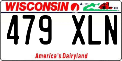 WI license plate 479XLN