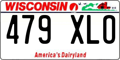WI license plate 479XLO