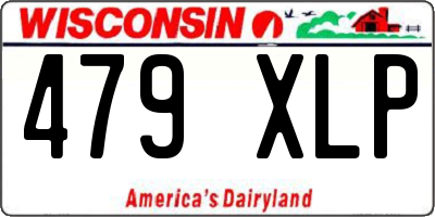 WI license plate 479XLP