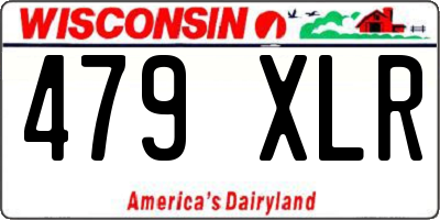 WI license plate 479XLR