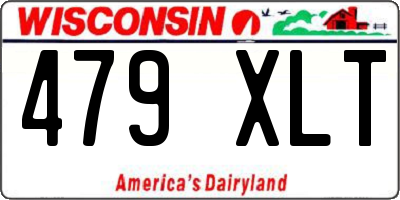 WI license plate 479XLT