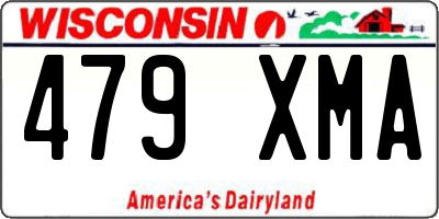 WI license plate 479XMA