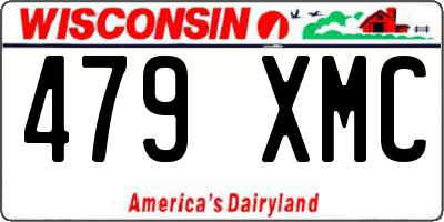WI license plate 479XMC