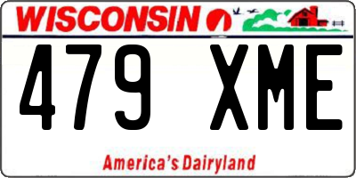 WI license plate 479XME