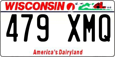 WI license plate 479XMQ