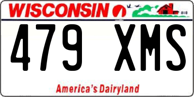 WI license plate 479XMS