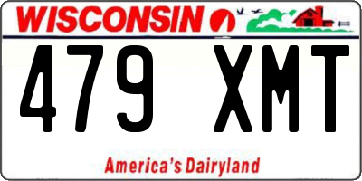 WI license plate 479XMT