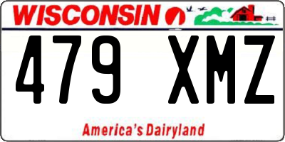 WI license plate 479XMZ
