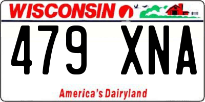 WI license plate 479XNA