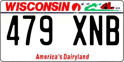 WI license plate 479XNB