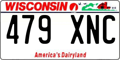 WI license plate 479XNC