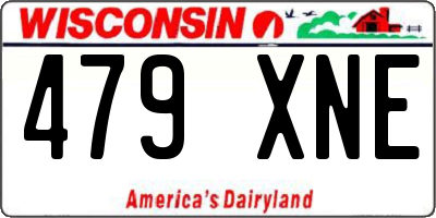 WI license plate 479XNE