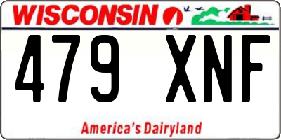 WI license plate 479XNF