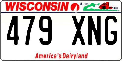 WI license plate 479XNG