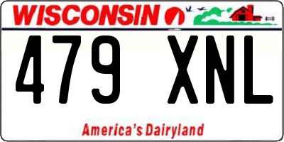 WI license plate 479XNL