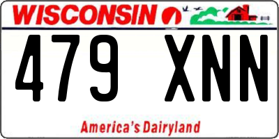 WI license plate 479XNN