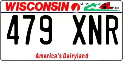 WI license plate 479XNR
