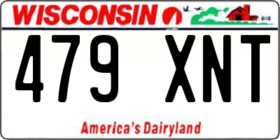 WI license plate 479XNT
