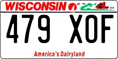 WI license plate 479XOF