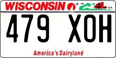 WI license plate 479XOH