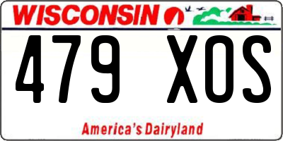WI license plate 479XOS