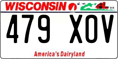 WI license plate 479XOV