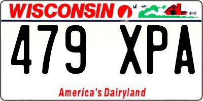 WI license plate 479XPA