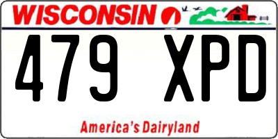 WI license plate 479XPD