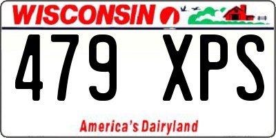 WI license plate 479XPS
