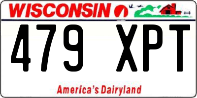 WI license plate 479XPT
