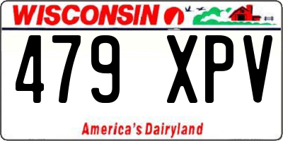 WI license plate 479XPV