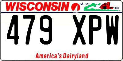 WI license plate 479XPW