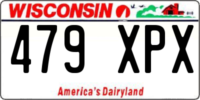 WI license plate 479XPX