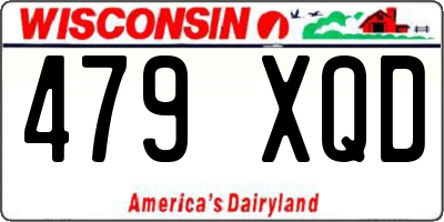 WI license plate 479XQD