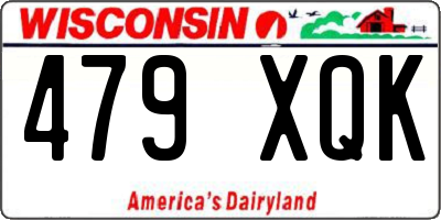 WI license plate 479XQK