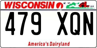 WI license plate 479XQN