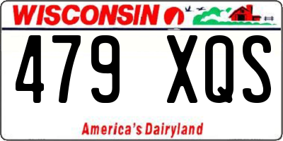 WI license plate 479XQS