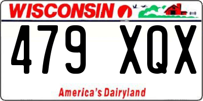 WI license plate 479XQX