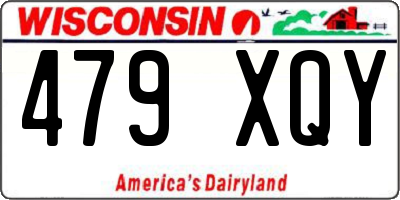 WI license plate 479XQY