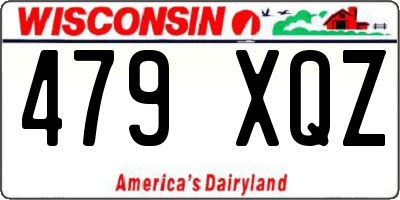 WI license plate 479XQZ