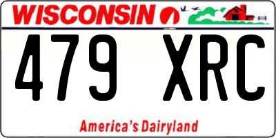 WI license plate 479XRC