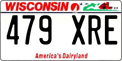 WI license plate 479XRE
