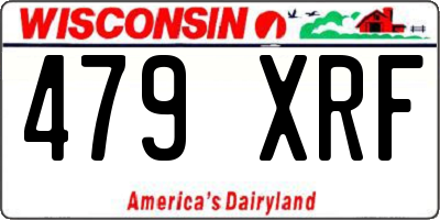 WI license plate 479XRF