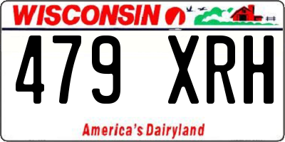 WI license plate 479XRH