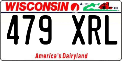 WI license plate 479XRL