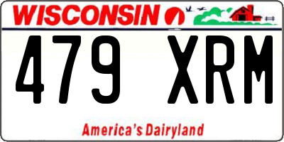 WI license plate 479XRM