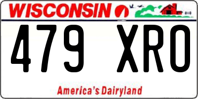WI license plate 479XRO