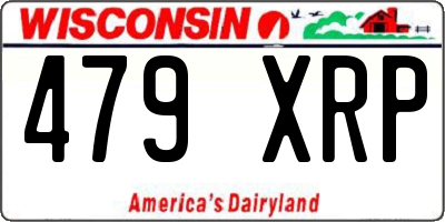 WI license plate 479XRP