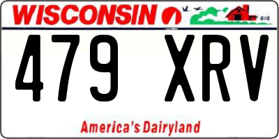 WI license plate 479XRV